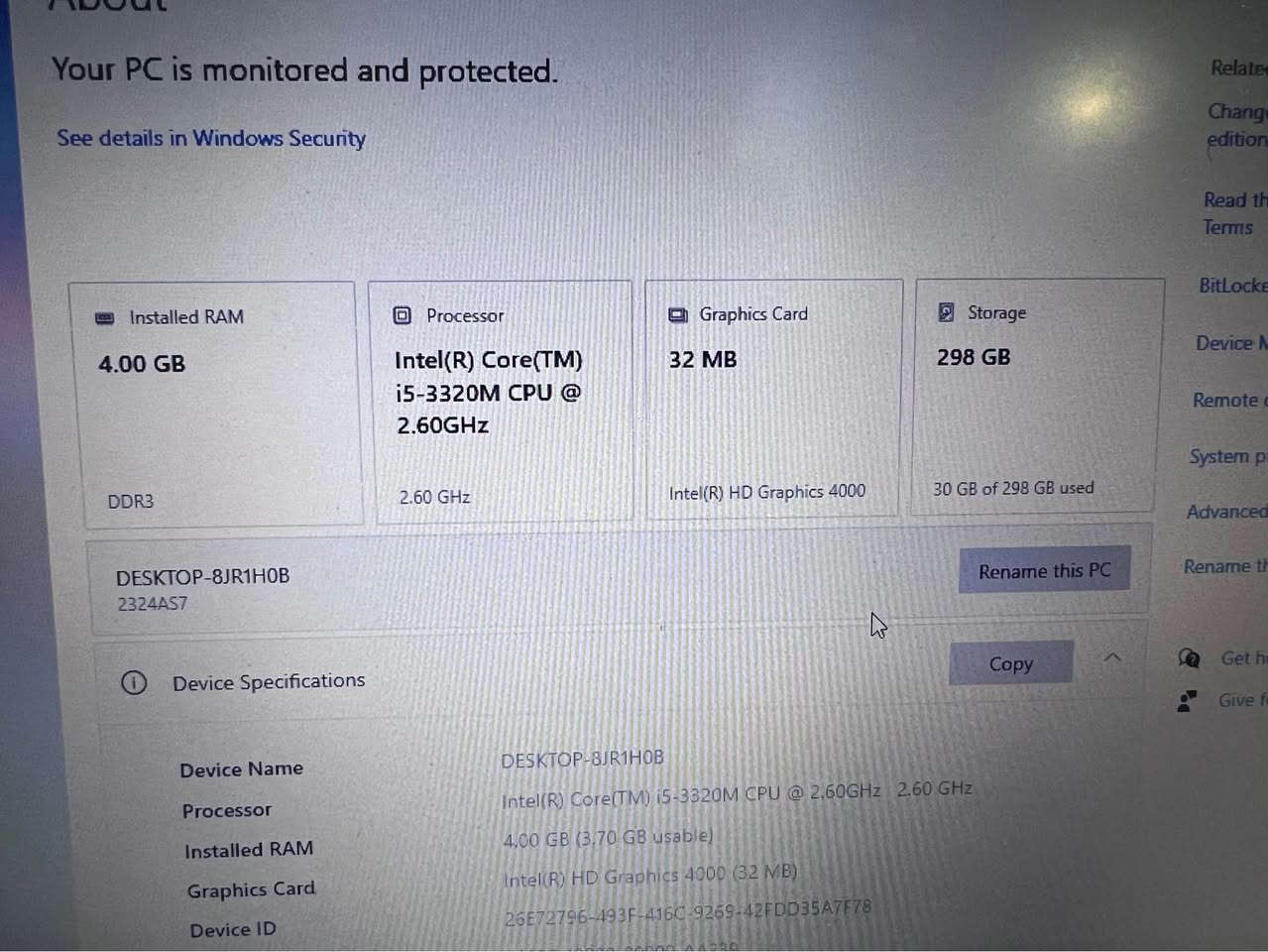 Core i5 vpro gen 3
Ram 4
Hard 320 hdd
Battery 🔋 ok أربيل, العراق


**إذا كنت صاحب هذا الإعلان وتريد حذفه لأي سبب، رجاءا أرسل رسالة إلى الدعم الفني**