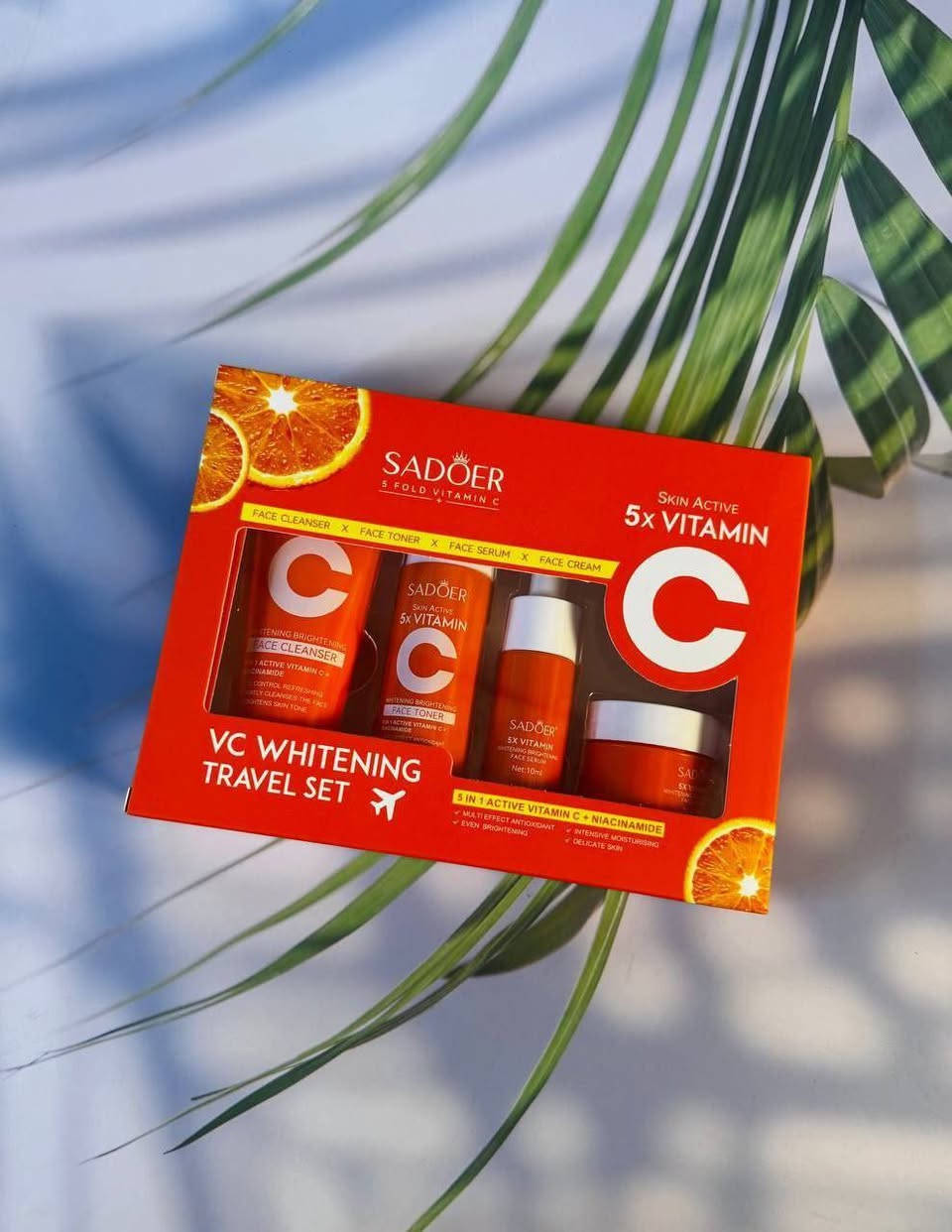 بكج فيتامين C من شركه سادور الكوريه الغنيه عن التعريف ‏ VITAMIN C🍊...
🍊غنيه عن التعريف‏  بكج عناية متكامل 

منظف الوجه Sadoer Skin Active 5X Vitamin C

 هو منتج للعناية بالبشرة مصمم للتنظيف العميق والتفتيح

الميزات والفوائد الرئيسية
التنظيف العميق: يزيل الأوساخ والشوائب والزيوت الزائدة من المسام بفعالية، مما يترك البشرة نظيفة ومنتعشة

التفتيح وإشراق البشرة: غني بـ 5X فيتامين C، الذي يساعد على تقليل ظهور البقع الداكنة وفرط التصبغ وتوحيد لون البشرة، مما يمنحها إشراقة صحية

التحكم في الزيوت: تساعد تركيبته على تنظيم إنتاج الزيوت، مما يجعله خياراً مثالياً للبشرة الدهنية والمختلطة

الترطيب: يحتوي على مكونات مثل حمض الهيالورونيك والنياسيناميد والألوفيرا، التي توفر الترطيب وتمنع جفاف البشرة بعد الغسل.


**إذا كنت صاحب هذا الإعلان وتريد حذفه لأي سبب، رجاءا أرسل رسالة إلى الدعم الفني**