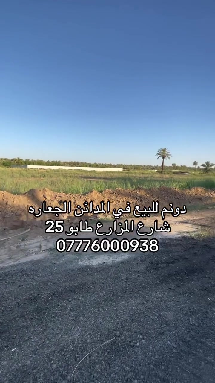 #يالله.                                                 دونم للبيع في المدائن الجعاره يبعد عن سده الجعاره الشط 500 متر واجه الدونم 50 نزال 50 مربع طابو 25 للستفسار اكثر خاص او واتساب ***********#بغداد #المدائن_سلمان_باك #الجعاره   #دونم #للبيع    #اكسبلور
