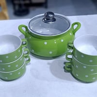 سيت سوب 7 قطع • زجاج أخضر • خانقين - دارة كونارة