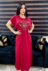 دشداشة طويلة • قماش فانيلا • فري سايز