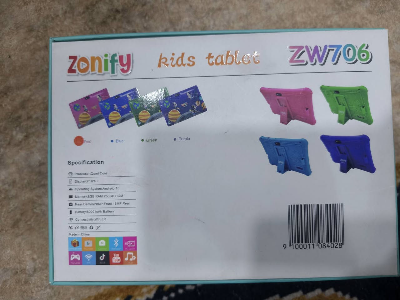 السلام عليكم خوان طلعلي هذا الايباد بالبضاعه وهاي المواصفات كدامكم الي يفيده ينطي سعر ويدلل 

Processor:Quad Core

Display:7" IPS+

Operating System:Android 15

Memory:8GB RAM 256GB ROM

Rear Camera 13MP Rear

Battery:5000 mAh Battery

Connectivity:WiFi/BT

FC CE ROHS

HD


**إذا كنت صاحب هذا الإعلان وتريد حذفه لأي سبب، رجاءا أرسل رسالة إلى الدعم الفني**