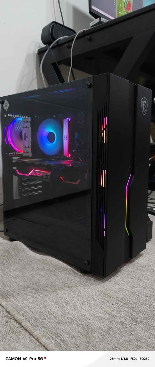 سلام عليكم
675$
GPU: RTX 3070 MSI SUPRIM X 8GB 
CPU: INTEL I5 12400F 6CORE 12THREAD
RAM: 2×8 16GB 3200MHZ RGB XPG
MB: ASUS PRIME H610M-K D4 
HARD1: 512GB SSD SATA 
HARD2: 1TB HDD 
COLER: AIR COLER DEEP COOL AG400 RGB 
POWER SUPPLY: 700W 80PLUS COLERMASTER
CASE: MSI MAG X4 FAN RGB+ HAB أربيل, العراق


**إذا كنت صاحب هذا الإعلان وتريد حذفه لأي سبب، رجاءا أرسل رسالة إلى الدعم الفني**