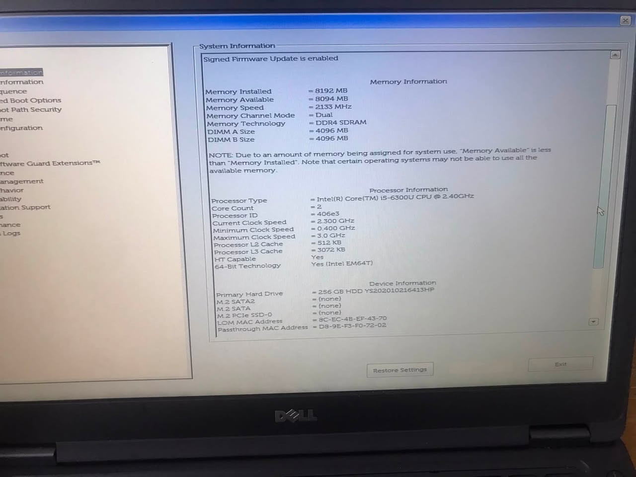 لابتوب i5 بسعر 130
المواصفات
معالج انتل i5 الجيل السادس
رام 8 كيكا ddr4
كرت شاشة داخلي intel hd graphics 520
هارد ssd 256
الملحقات شاحنة وجنطة لابتوب
اللابتوب نظيفة وخالية من الاعطال

متوفر توصيل


**إذا كنت صاحب هذا الإعلان وتريد حذفه لأي سبب، رجاءا أرسل رسالة إلى الدعم الفني**