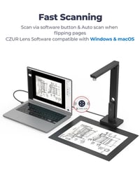 CZUR Lens 1200 Pro • ماسح مستندات • ١٢ ميجابكسل