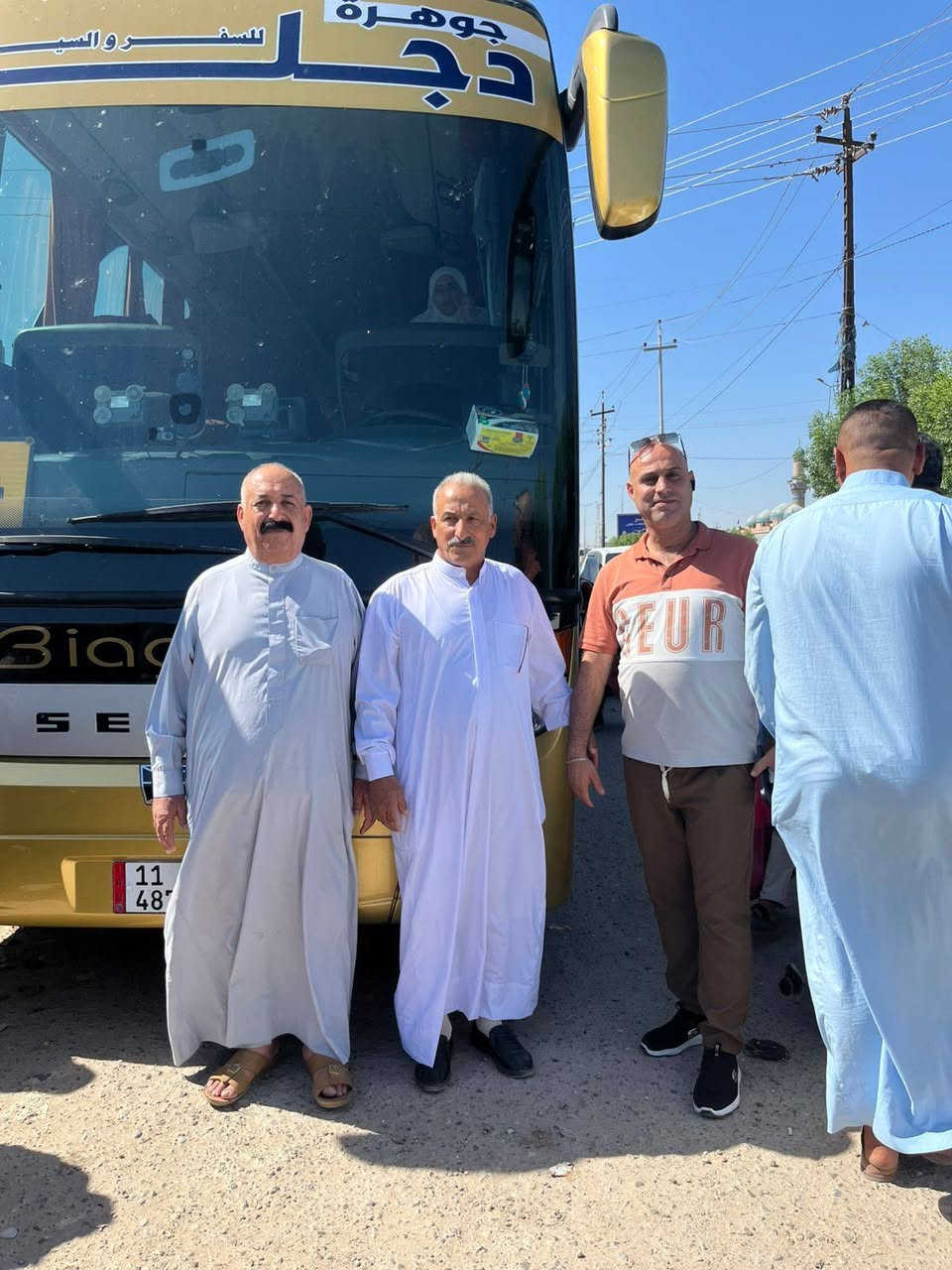 الحمد لله رب العالمين
وصول قافلة ضيوف الرحمن للحج والعمرة والسياحه الدينيه إلى أرض الوطن
بعد أداء مناسك العمره المفرده لشهر محرم
نسأل الله أن يتقبل طاعتهم وصالح أعمالهم
ويرزقهم العوده

ضيوف الرحمن للحج والعمرة والسياحه الدينيه ب
قافلة
 المتعهد
 خادم ضيوف الرحمن
سليم الشجيري
رحلتنا القادمه بأذن الله تعالى
يوم 7/14
، للحجز والاستفسار
***********
***********
بابل الإسكندرية الحصوه مجاور صيدلية البنفسج
