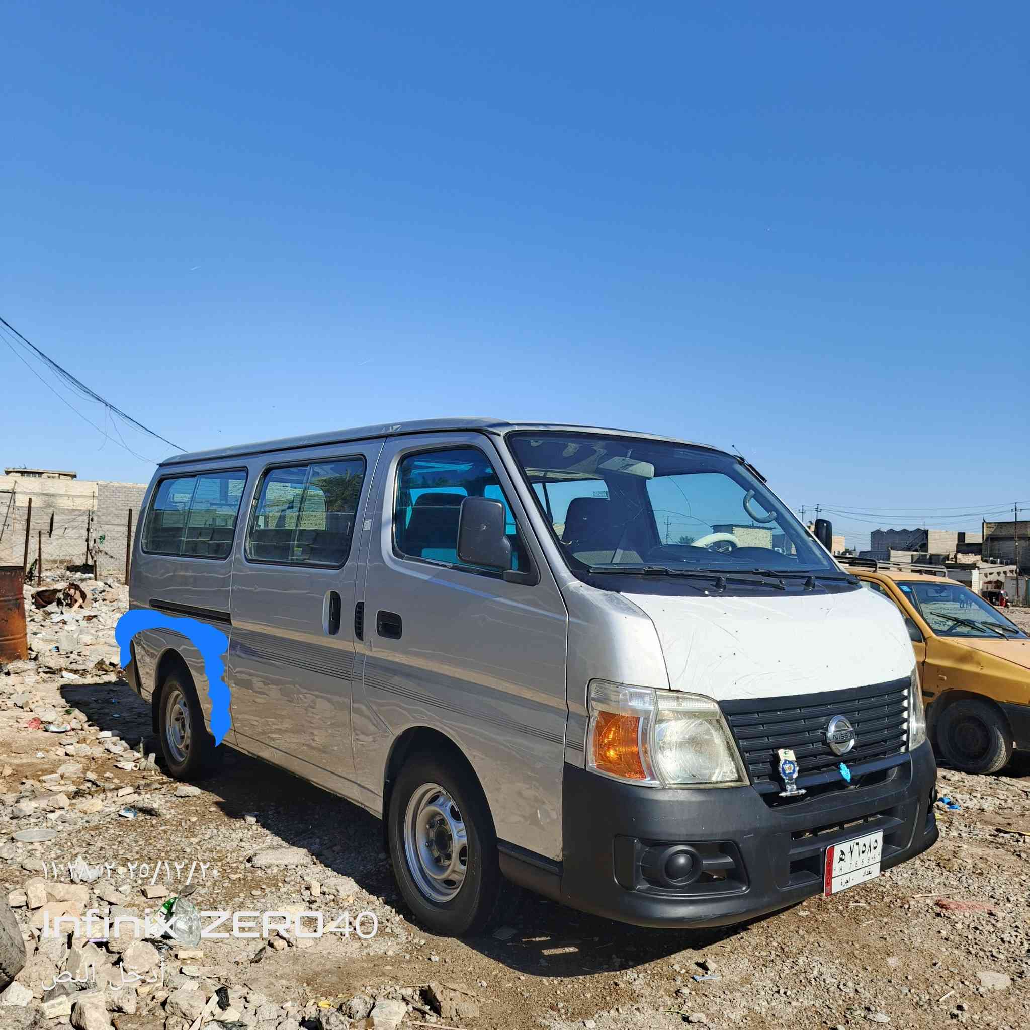 سلام عليكم نيسان اورفان للبيع مديل ١٠مكينةوغيروكسن حديديةخيرمن اللة دوشمة عامةتخم تاير سيارة جاهزي غبل للشارع مانقصهة شي صبغ بس المشر علي سعر ١١٧بيهامجال رقم***********
