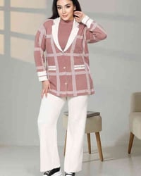 سوت تريكو ٣ قطع • فري سايز • خامة درجة أولى