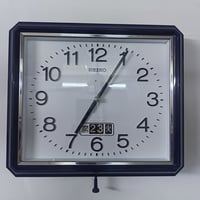 ساعة جدارية نوع سيكو صنع ياباني بطارية وسط تقويم شهري صناعة قديمة مخزن...