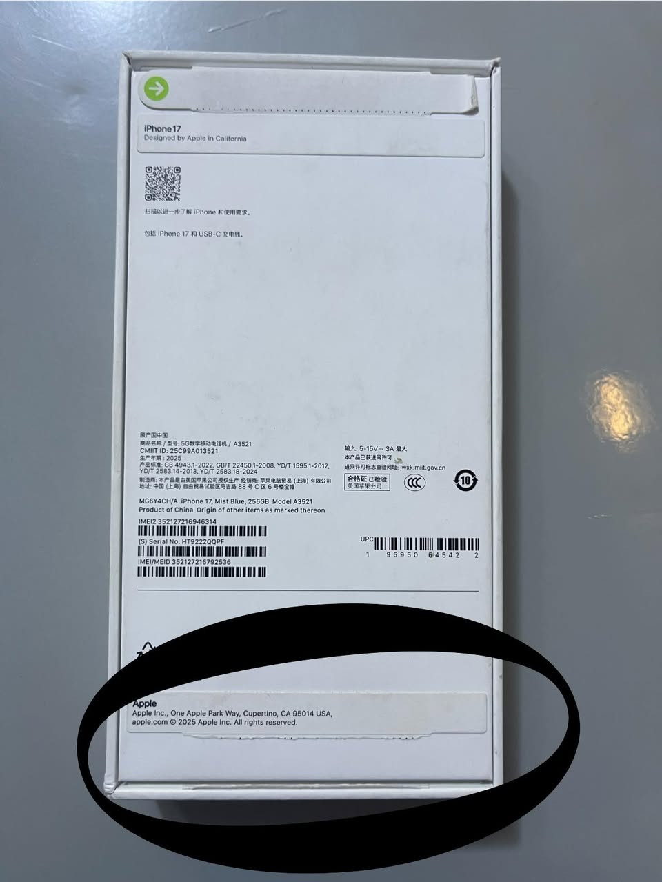 السلام عليكم أيفون 17 جديد ما مفتوح الجهاز ولا مفعل بعدة بل باكيت بس الباكيت مفتوح من جوة بس يعني الجهاز ما مفعل ابد تشغلة على ايدك البارحة اخذتة بعدة بضمانة 
ذاكرة 256 
عربي شرق اوسط 
دبل سيم كارت 
1,300,000 مليون وتلثمية قفل
بغداد - الشعب 
***********
