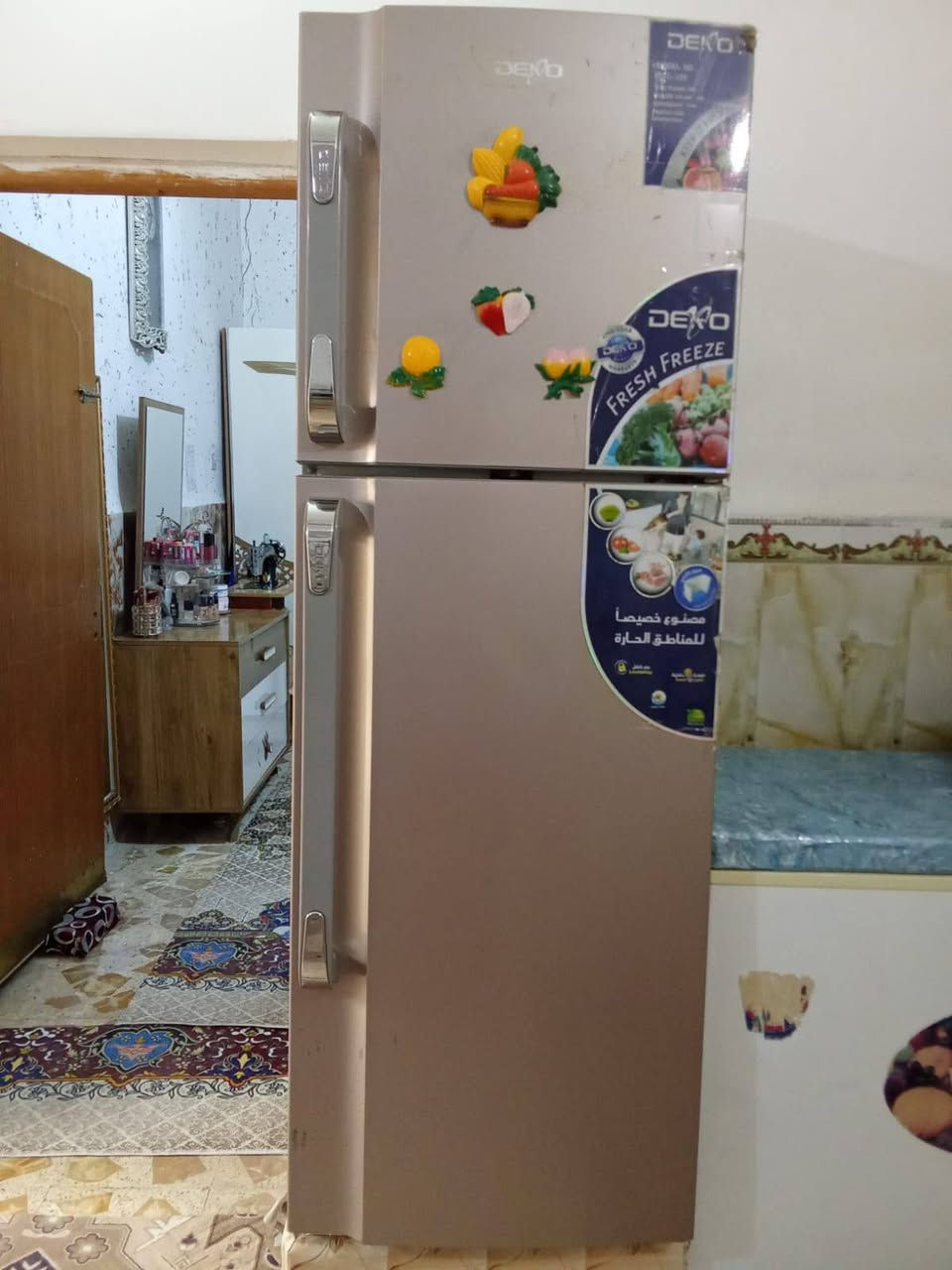 السلام عليكم عندي اغراض اخو الجديد ثلاجه كبيره ثلاجه جديده نظيفه 100% تجميدها فول السعر السعر 250 وبيها مجال الطباخ ب 100 بي مجال بسيط كلش الفرن مالته شغال طباخ جديد العيون كلهن يشتغلن العنوان كوفه شارع المعمل قبال اسواق زيتونه رقم الهاتف***********
