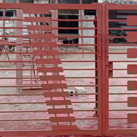 باب سلايت عرض 3 متر ارتفاع 2 متر فتحه أيمن شغل درجه أولى حديد 2 ملم ال...