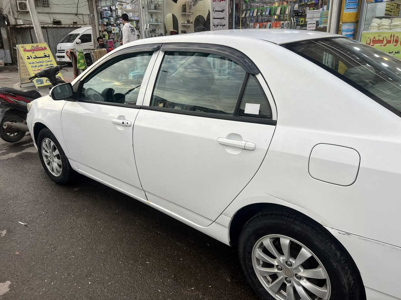 السلام عليكم بيوايدي G3  موديل 13 كير مكينه تبريد وصبغ وتخم تاير كفالة السيارة ماشة 118 فقط تراي وين ميعجبك لايت زنون وباتري جديد ظفيرة مملعوب بيهة بلاد غرفة مدوشمه ونظيفة سيارة ع ايد وحدة واحلة من الصور السعر 64 مكاني بغداد الطوبجي ***********
