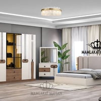 ٧ قطع • سرير ١٨٠×٢٠٠ • كنتور ٦ باب ٢٢٥سم