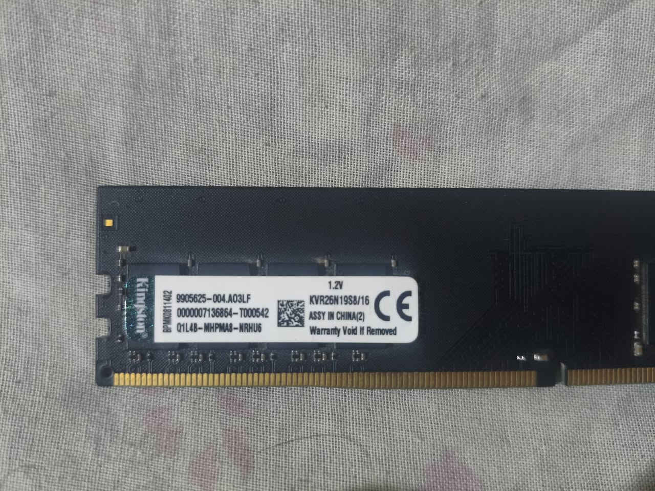 رام للبيع قطعه وحده سعره 75 الف 
Kingston DDR4 16GB Frequency 2666 CL19


**إذا كنت صاحب هذا الإعلان وتريد حذفه لأي سبب، رجاءا أرسل رسالة إلى الدعم الفني**