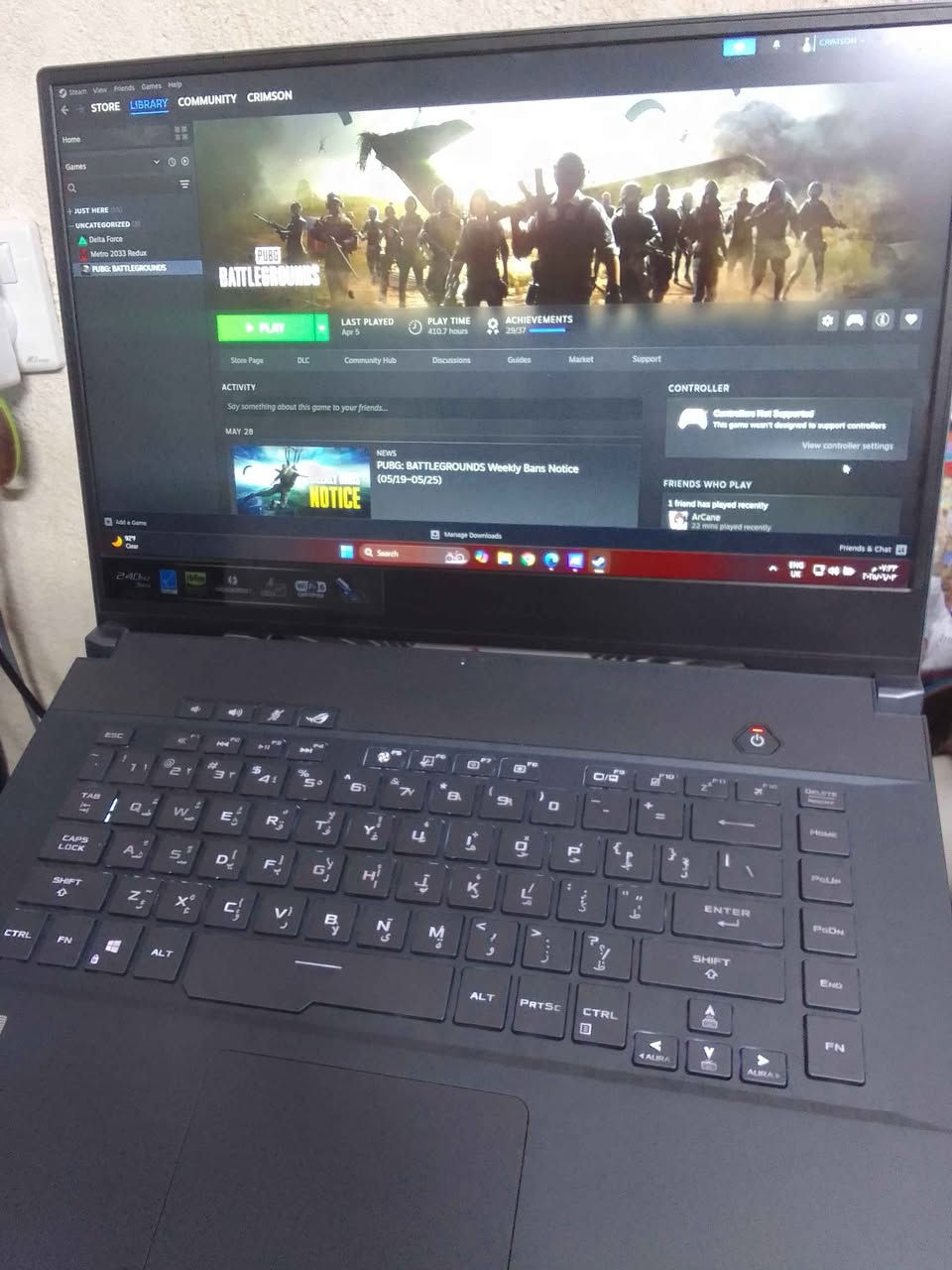 ASUS ROG Zephyrus M15  لابتوب

المعالج (CPU): Intel Core i7-10750H (6 أنوية، 12 خيط، تردد حتى 5.0GHz)

كرت الشاشة (GPU): NVIDIA GeForce RTX 2070  (8GB GDDR6)

كرت شاشة مدمج: Intel UHD Graphics

الرام (RAM): 16GB DDR4 بسرعة 3200MHz

القرص الصلب (SSD)  1TB
سلوت ثانوي لاضافة هارد اخر 

الشاشة: 15.6 بوصة، Full HD 1920x1080، معدل تحديث 240Hz

نظام التشغيل: Windows 11 Home

الصوت: مكبرات صوت ستيريو + تقنية Dolby النجف, العراق


**إذا كنت صاحب هذا الإعلان وتريد حذفه لأي سبب، رجاءا أرسل رسالة إلى الدعم الفني**