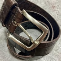 حزام جلد تمساح • طبيعي • قياس ١٠٥سم