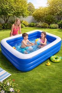 مسبح قابل للنفخ • عائلي • مستطيل ١٣٨×٩١×٤٠