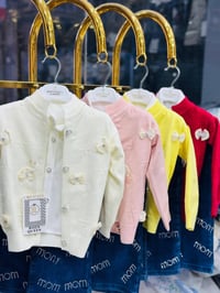 طقم بناتي • تريكوا تركية • مقاسات ٦-٩