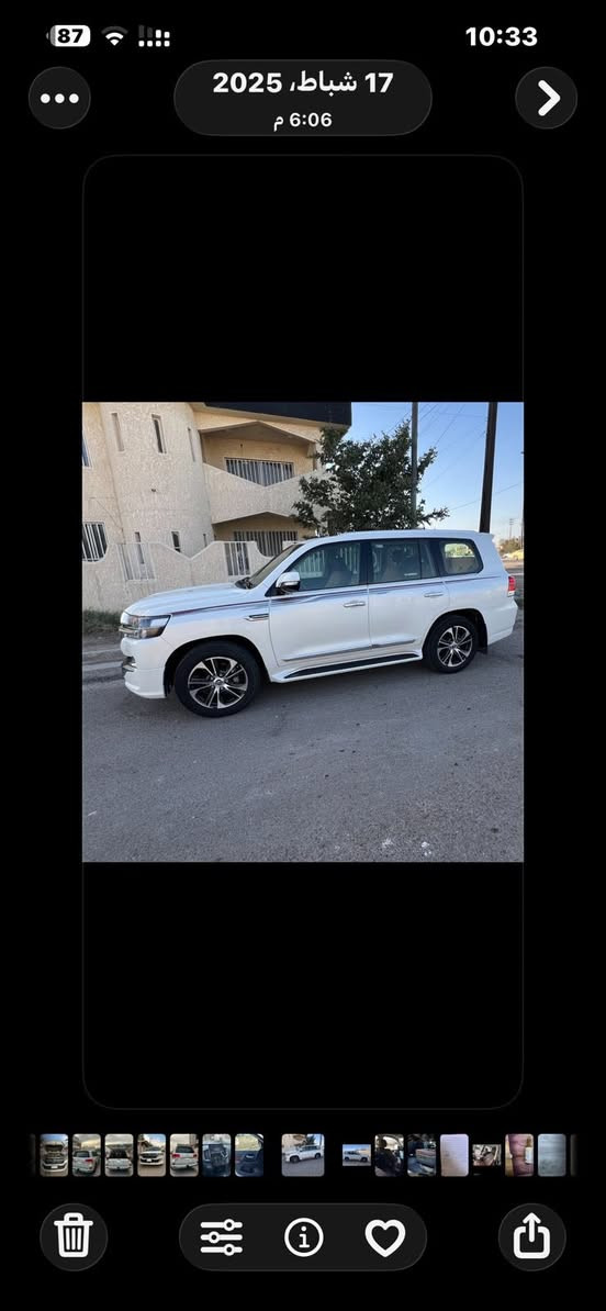 السلام عليكم  عندي سيارة لاندكروز موديل 2020 بحريني فول مواصفات 1/1   محرك 4000   رقم بغداد ممييز  6 سلندر  كراند تورنك   لون  ابيض  لؤلؤي  فقط بيها رصعة  بهلال إلجاملغ الخلفي مصلحة على البارد  ماتنعرف كد اصبع                                         ماشية 49 حقيقي                                كشتات كهرباء لون قرميدي.           مري جانبية قلاب شفط.            دشبول لكزس لون أسود.           صندوق كهرباء.                             ثلاث شاشات                                     8  ايرباك  فتحة  سقف سلايد وباقي المواصفات معروفة  سعرها 5700    خمس شدات وسبعين ورقة مكاني بغداد السيدية
*********** 
حتى لو مراوس راف فور خليجي موديل 23 24
