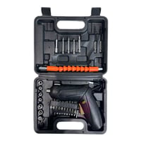 طقم مثالي لجميع أعمال الصيانة المنزلية القوية والخفيفة يتضمن مفك كهربا...