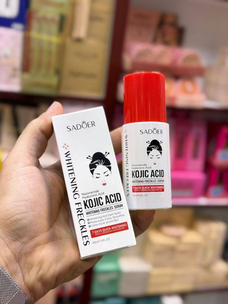 سيروم كوجيك أسيد   

لتفتيح وتوحيد لون البشرة ، سيروم يغيّر بشرتك للأفضل ، يعطيك إشراقة طبيعية بدون مكياج ، يعمل على تفتيح البشرة ، وتقليل البقع الداكنة ، ويشد الجلد ويمنحك توهج صحي😍💜🔥.

● تركيبة مركزة وسريعة الامتصاص🔥.

○ تشتغل على الخلايا من الداخل🔥.

● يحفّز التجديد ويعمل على توحيد اللون🔥.

○ يتم إستخدامه في الليل أو النهار، والنتيجة: بشرة نظيفة، مشدودة، 
ومزهرة🔥


**إذا كنت صاحب هذا الإعلان وتريد حذفه لأي سبب، رجاءا أرسل رسالة إلى الدعم الفني**