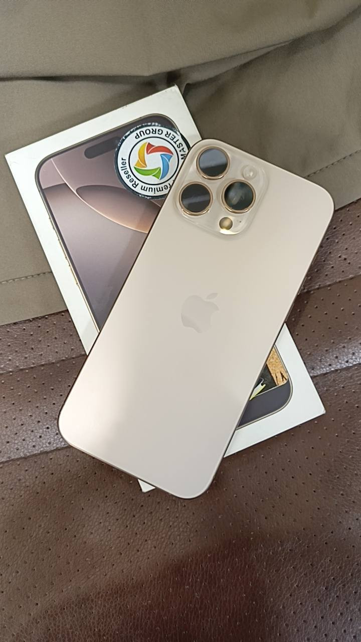 السلام عليكم
من رخصه الادمن 

ايفون 16 برو ماكس 

ماستر نموذج M عربي ماسترر جهاز داخل الضمان استخدام ٤ اشهر 
 
كامل ملحقات كارتون مطابق

ذاكرة / 256

بطاريه / 99
عدد الدورات /147
لون / صحراوي 

المكان / بغداد قرب تقاطع درويش 

***********

ملاحظه  نضافه 100/💯
