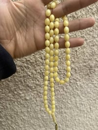 كهرب حر طبيعي سوبر كصه بيض الحمام وزن المسباح 35 غرام عدد الحبات 69 حب...