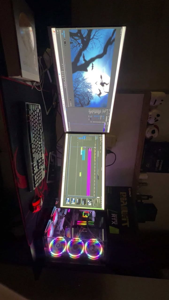 Case Alexander Weise 
I7 13700KF
B660 Asus Rog WiFi Gaming DDR5 
Ram 32G 2*16 6000 GSKIL RGB
RTX 20/70 SUPER 
HARD SSD 500G
HARD HDD 2T 
سعر ١٠٠٠$ مجال ***********☎️
