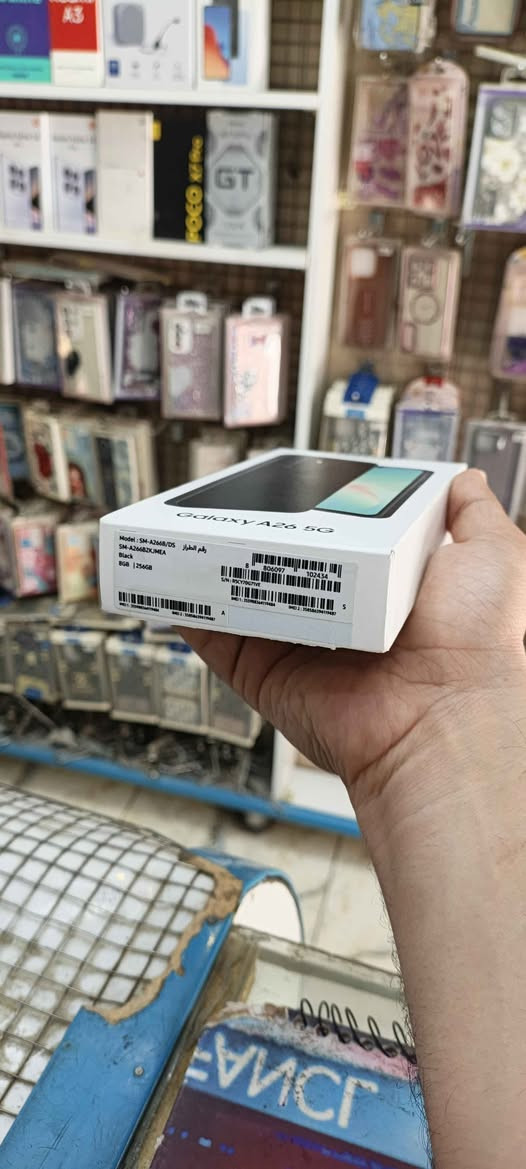 اي26 5جي جديد ضمان وطني ذاكره 256  
ابيع جوه سوق 300 قفل 
السماوه .شارع باتا .مركز تاج فون 
مقابل مجمع نخله.مجاور صيدلية النصر
*********** السماوا, المثنى
