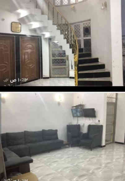 بيت للبيع مساحة 150 متر الوجه 7 ونص بناء سنه 2023 حي الحشد موقع جيد جداً خدمات كامله  تبليط ماء مجاري كهرباء 
#يتكون من استقبال مطبخ صاله غرفتين نوم 
#بسعر 75 وقابل للتفاوض موقع جيد 
***********/***********
مالك الحافي التميمي
