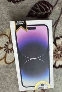 ايفون 14 برو ماكس دبل شريحه مع الكارتونه والايمي مطابق ذاكره ٢٥٦  بطار...