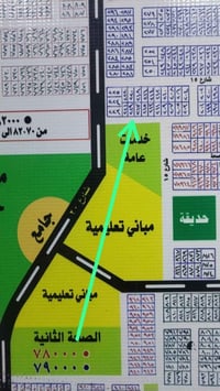 ١٠٠م بحي الحشد قطاع ٧٥ سعره ٣٨ وبيه مجال ٠٧٧٢٣٧٦٢٢٨٣ الستفسار عله حديق...