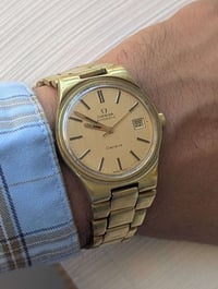 اوميغا اصلي • طلاء دهب • موديل السبعينات
