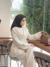 طقم قطعتين • بوبلين كتان ايطالي • مقاسات ٣٨-٤٦