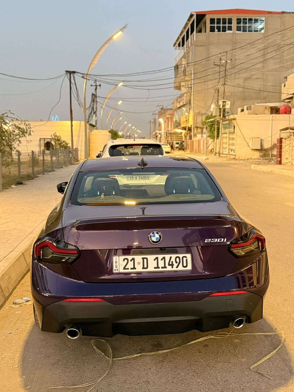 سعرر :- $270 ورقه 

Bmw 2- Series 230i Coùpe - 2022 / جديد💥😍 

Tell :- 📞 ‭0771 606 0616‬

اللون: Thundernight Metallic (بنفسجي مميز)

الفئه :- 2Series - 230i .
الموديل :- 2022 .
المحرك :-  i4 2.0L TurboCharge 255Hp 🚀 .
النوع دفع :- دفع خلفي .
الناقل حركات :-  اوتو 8 نمر .
بجم كبس بدون دواخل .
صور حادث موجود 
جاملغ تخريب بدون حادث باعتبار سرقة والقمارة من الخلف بيها صبغ موجود بالمنشور 

رقم سليمانية

المواصفات :- 
قتحة سقف سلايد
بصمة تشغيل
بصمة ابواب
اناره داخليه  7 الوان
رادار امامي (تحذير من الاصطدام)
رادار خط مسار 
كشنات جلد
ستيرن هيتر 
كشن خزن ميموري
كشنات هيتر امامي
شفتات ستيرن 
تحكمات استيرن 
(Navigation System)
تبريد مركزي
شاشة كبيرة لمس+ كاميرا
Andriod Auto
Apple Car Play
اوتو ستارت Auto Start
اوتو ستوب Auto Stop
DriveMode :- Eco Pro - Comfort - Sport 
اوتو هولد Auto Hold
هاند بريك بصمة
منافذ AUX+USB
وبقية المواصفات المعروفة
HeadLight - LED Digital - Xzenon

-السيارة كلش جديدة والصور ضالمتها بالحقيقة بعد احلى
