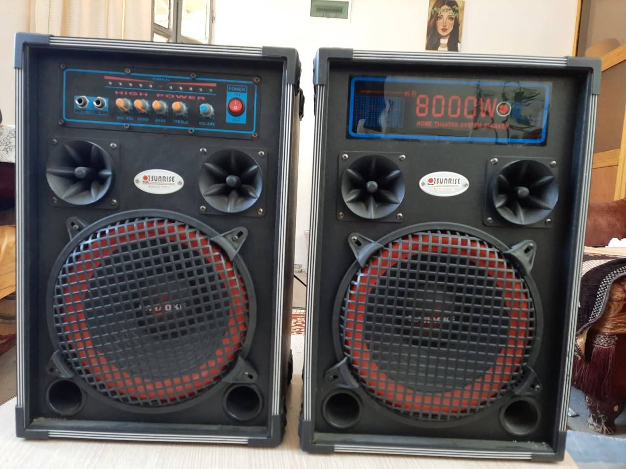 سماعات دي جي قويه جدا 8000w بدون بلوتوث او usb بسعر 75000 الي يرغب بالشراء الاتصال على الهاتف ***********
