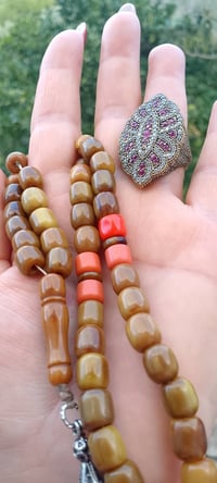 مسبحة الماني • دبس وراشي • فضة حلبي