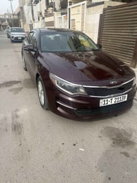 كيا اوبتيما 2017  محرك 2400 مكفول   سياره حادثها دعاميه امامي وبارد بل...