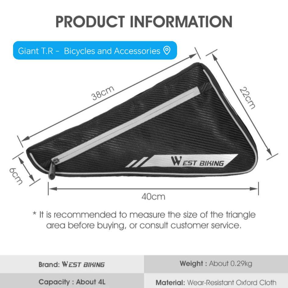 ⚖️ ما شاء الله لاقوة الا بالله العلي العظيم ⚖️

🚛 تم بعون الله وفضله وصول وجبة 3 من 👇👇

الوجبة الجديده 2026 : منتج رقم 4

®️ WEST BIKING ✅  اللوكر  🗄️

​🚴‍♂️ انطلق بحرية.. وأشيائك في أمان!
​هل مللت من حمل حقيبة الظهر الثقيلة أثناء التبديل؟ أو القلق على هاتفك ومفاتيحك من السقوط؟

👋  (المميزات):

🔵 ​تصميم مثلثي ذكي: تستغل المساحة المهدرة أسفل هيكل الدراجة، مما يحافظ على توازن الدراجة ولا يلامس ركبتيك أثناء القيادة.

🟤 ​خامة عالية الجودة: مصنوعة من نسيج مقاوم للتمزق مع لمسة "كربون فايبر" تمنحها متانة استثنائية وشكلاً فخماً.

🟢 ​مقاومة للعوامل الجوية: السحاب المغطى والمواد المختارة بعناية تحمي مقتنياتك من الغبار ورذاذ الماء.
​سهولة التثبيت: مزودة بأشرطة "فيركو" (Velcro) قوية وقابلة للتعديل، لتثبيتها أو فكها في ثوانٍ معدودة على أي نوع دراجة.

🔴 ​مساحة تخزين مثالية: تتسع لهاتفك، محفظتك، أدوات إصلاح الدراجة، والوجبات الخفيفة بكل سهولة.
​نحيفة وانسيابية: مصممة لتقليل مقاومة الهواء، مما يجعلها لا تؤثر على سرعتك.
​اجعل رحلتك القادمة أكثر راحة وتنظيماً! 🌟

#جاينت_تي_أر_لاتحتار #متجر_معتمد_منذ_2018
#نختصر_عليك_هم_التجربة_ونعطيك_قمة_الرفاهية
#خبرة_في_المجال_أكثر_من_10_سنوات
#غايتنا_خدمتكم_لأقصى_الحدود
#كل_ما_يحتاجة_الدراج_الهوائي_في_مكان_واحد
#اصنع_قصتك_مع_جاينت_تي_أر
#صيانه_احترافيه #اكسسوارات #SHIMANO #WEST_BIGING #MAXXIS #GIANT #SCOTT #TREK #MSC #FORMAT #CANNONDALE #بايسكل #ماركات_عالمية #اكسبلور #تجهيز_الفرق 

®️ Giant T.R -  Bicycles and Accessories .. 🚴‍♂️

🔴العنوان : بغداد / نفق الشرطه / مقابل المشاتل / مجمع الدراجات الهوائيه  . 

🔴للأتصال و الاستفسار :  
*********** 📲
*********** 📲

🔴 توصيل : بغداد + المحافظات ( مركز + اطراف ) . 

لسنا الوحيدون ... لكننا بكم الأفضل ان شاء الله ♥️

🥇🥇🥇🥇🥇🥇🥇🥇🥇🥇🥇🥇🥇🥇🥇🥇
