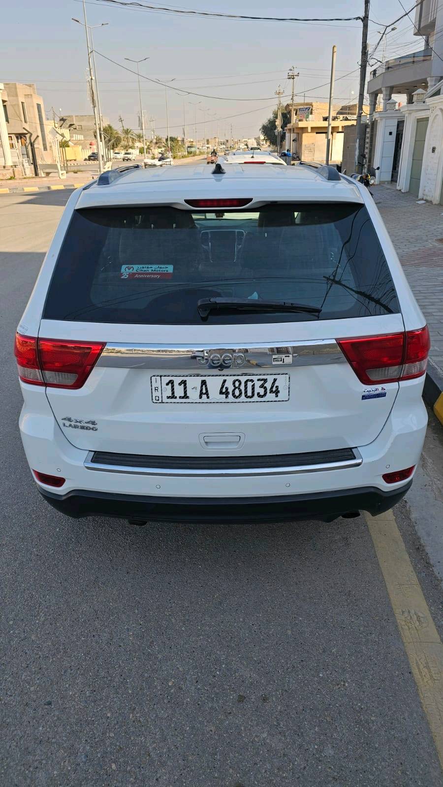 #جيب_شيروكي_لاريدو
#موديل 2013
السيارة  خليجي بنزين عادي رقم بغداد الدولي انكليزي حجم #المحرك 6 سلندر  3600 
#المسافة_المقطوعة8٢ الف حقيقي.. 

#مواصفات السيارة فول 1/1

1.شاشة كبيرة 

2.بصمة تشغيل 

3. مقاعد جلد اصليه 

4.كراسي كهرباء

5.داخل بيجي 

6.المقاعد تدفئة مع تبريد 

7.سلايت بنرواما

8. سستم صوت 

9.جنطة قطعتين 

10.يدات ستيل اصل 

11.تبريد قطعتين ثلج 

12.تحكم استيرن جهتين 

13.ناقل حركة ٨ نمر 

14.فور ويل 4×4

15.كاميرا خلفية دوارة أصلية 

16.حساسات امامي خلفي

17.زراكات لايت 

18.كلوب طوارئ بالجنطه

19.برده بالصندوق شركة

20. ماوس تحكم أنظمة القيادة 

21. بصمة أبواب