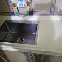 كاونتر اللبيع متر ونص  سنك مرمر والحوض ستيل  تزكام مو سوكي جديد  سعر ٣...