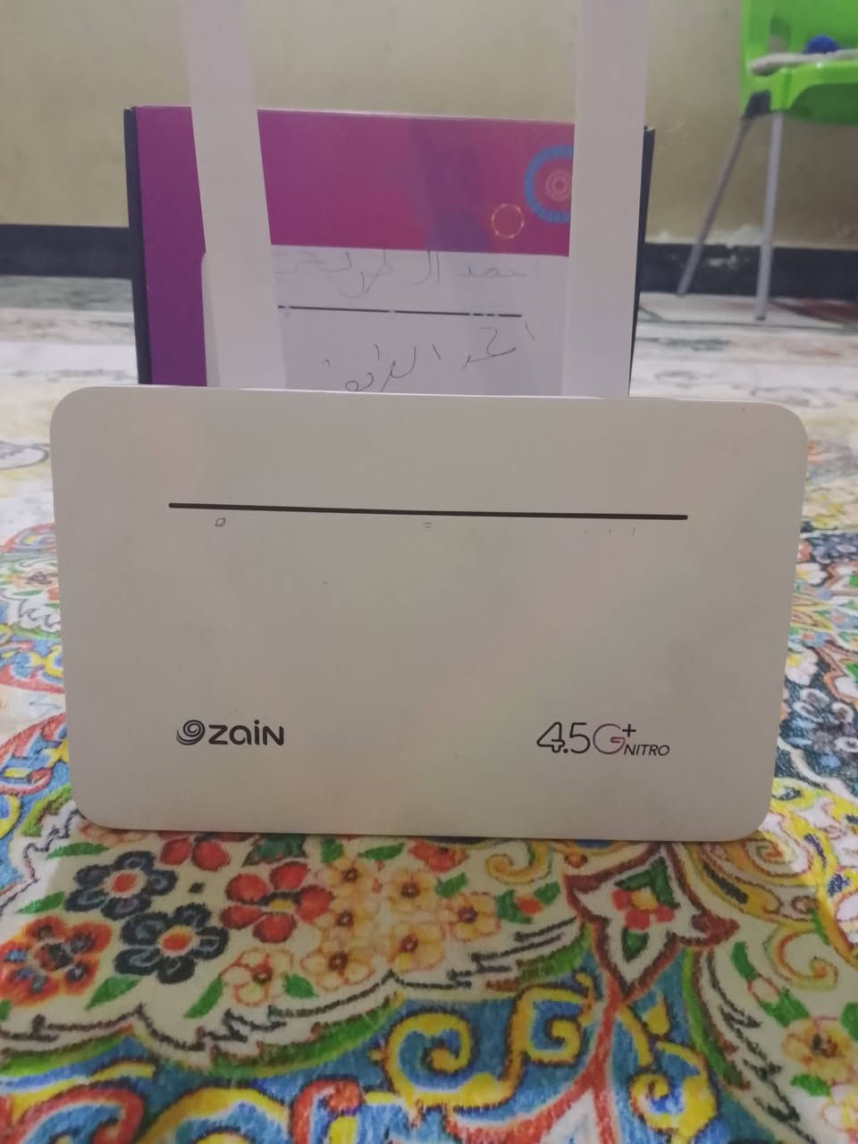 راوتر زين 4.5G+ Nitro للبيع
راوتر أصلي من شركة Zain

موديل 4.5G+ Nitro

المواصفات:

يدعم شبكة 4G / 4.5G+

يعمل بشريحة بيانات (Nano SIM)

توزيع واي فاي سريع وثابت

يدعم توصيل عدة أجهزة بنفس الوقت

يحتوي على منفذ LAN للاتصال المباشر

هوائيات خارجية مزدوجة لتقوية الإشارة

الحالة: نظيف استخدام شهر واحد فقط 

الملحقات: مع الكارتون الأصلي

السعر: (30 الف ) العنوان شارع الكهرباء خلف جامع الصدرين


**إذا كنت صاحب هذا الإعلان وتريد حذفه لأي سبب، رجاءا أرسل رسالة إلى الدعم الفني**