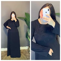 دشداشة نسائي • اسود • خامة فيزون