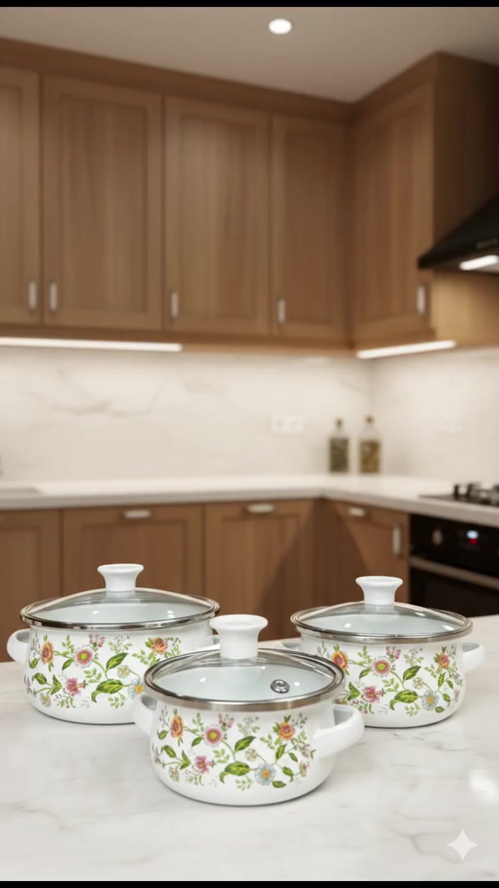 ((#يوجد #توصيل لجمياع محفاضات #العراق #مجاني)) 
إذا تريد سيت قدور عملي وحجمه مناسب للمطبخ الصغير 👌

#هذا السيت الثلاثي بالمينا ونقش #الورد يعطيك #جودة وشكل أنيق بنفس الوقت 🌸

أغطية زجاج حراري حتى #تتابع الطبخ بدون ما تفتح الغطاء 🔥

خفيف وسهل تنظيف #ومثالي للاستخدام اليومي 🍲

مناسب للغاز ويعطي توزيع حرارة ممتاز 👌

حجمه صغير لكن ا#ستخدامه #كبير 👍

فرصة رائعة #بسعر مناسب ✨
(السعر معه التوصيل23)


**إذا كنت صاحب هذا الإعلان وتريد حذفه لأي سبب، رجاءا أرسل رسالة إلى الدعم الفني**