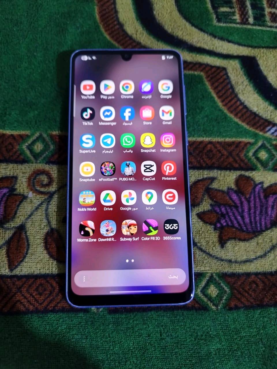 سامسونك A33 5G للبيع او المراوس 
ذاكره 128/8 بدون غراض فقط الجهاز 
بصمه بشاشه بصمه وجه مامفتوح 
السعر 165 وبي مجال /مكاني كربلاء حي العسكري 