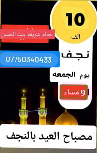 نجف الأشرف • كوستر حديث • انطلاق الجمعة 9م