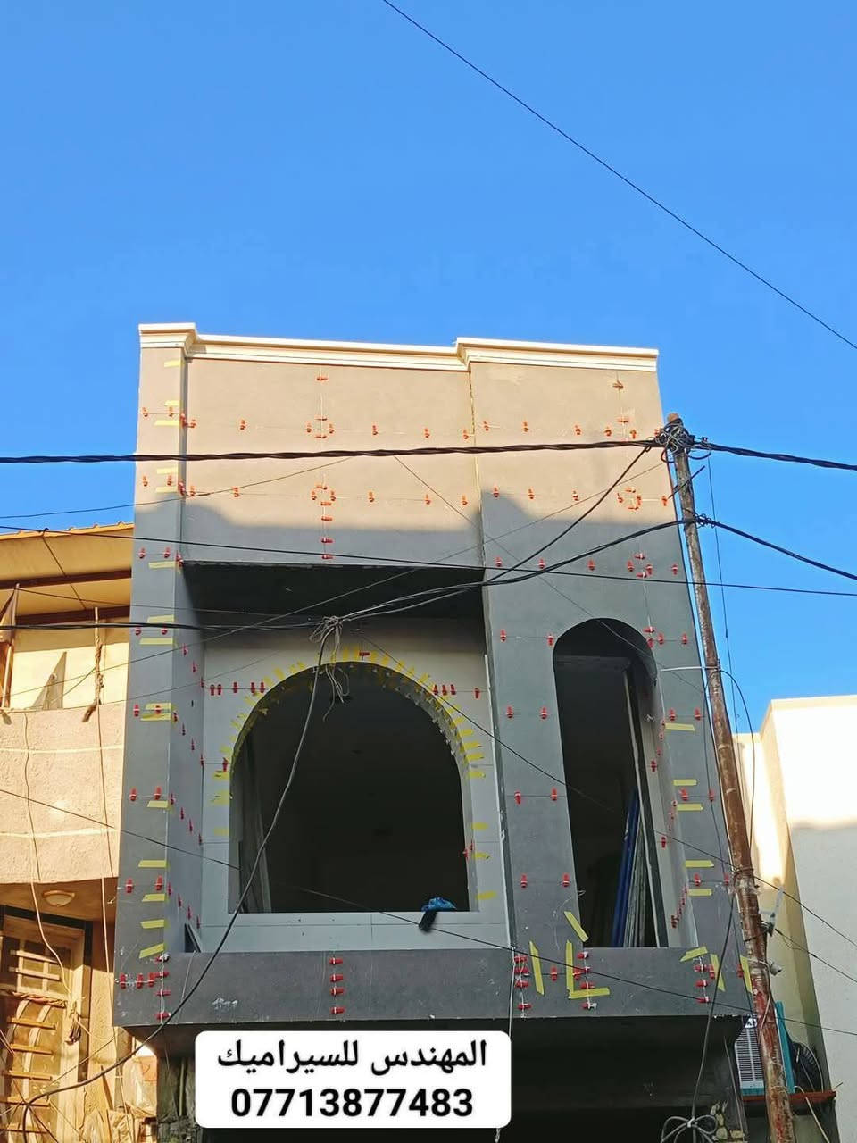 سلام عليكم خلفه سيراميك عمل درجه اولى ولتزام بل عمل جدران ارضيات بايات درج واجهات ***********
