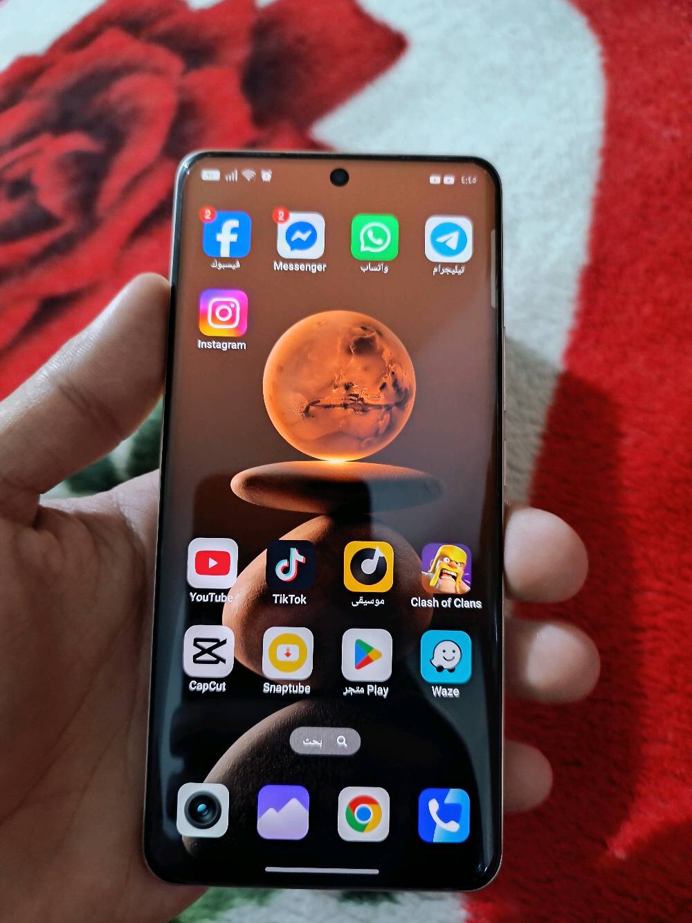 السلام عليكم جهاز ريلمي 15 برو 5 جي جهاز جديد ونظيف مستخدم ثلاثه ايام فقط السعر 650 وبي مجال العنوان باب الحله ورديه خارج الاتصال والاستفسار على هذا الرقم ***********