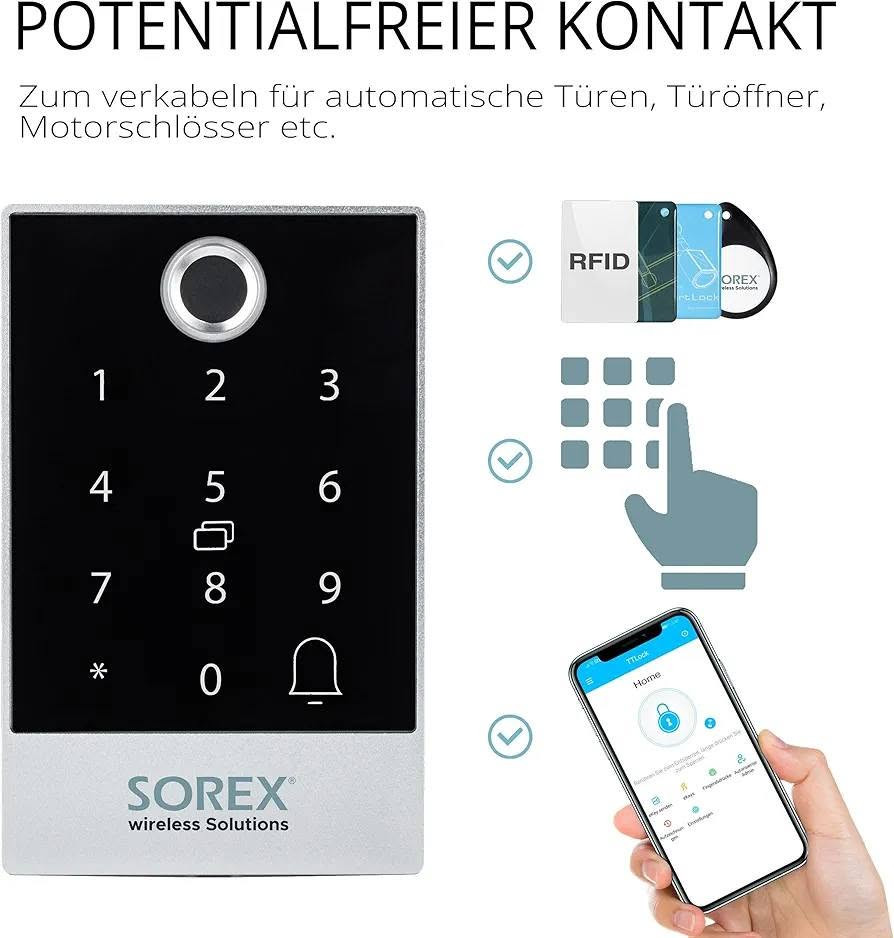 قارئ الحائط الذكي Sorex Smart Pad Max Pro، نظام تحكم إلكتروني بالدخول، نظام تحكم بالدخول ببصمة الإصبع، وتقنية RFID، والرمز، وفتح الهاتف المحمول، قارئ بصمات الأصابع


**إذا كنت صاحب هذا الإعلان وتريد حذفه لأي سبب، رجاءا أرسل رسالة إلى الدعم الفني**